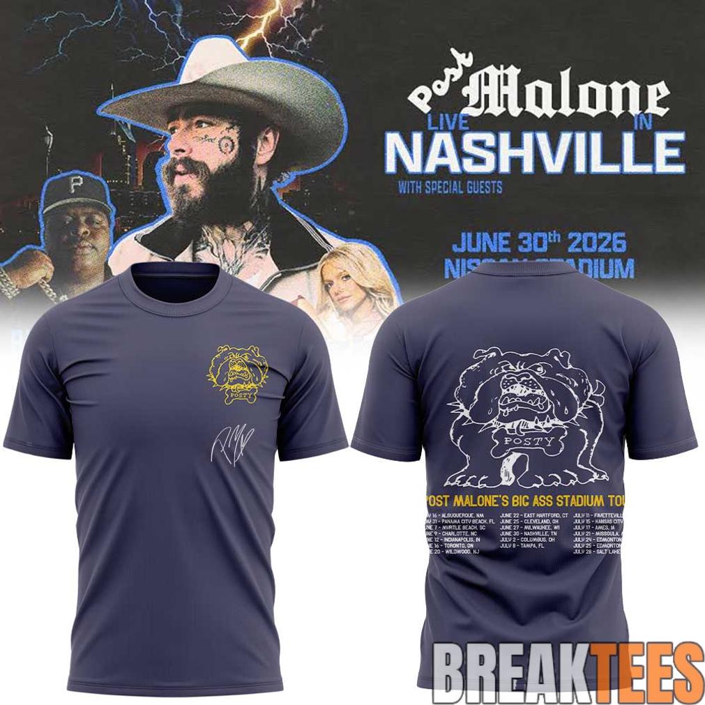 Post Malone Big Ass Stadium Tour 2026 With - Adult & Kids T-Shirts, Sweatshirts & Hoodies apparel design preview 1