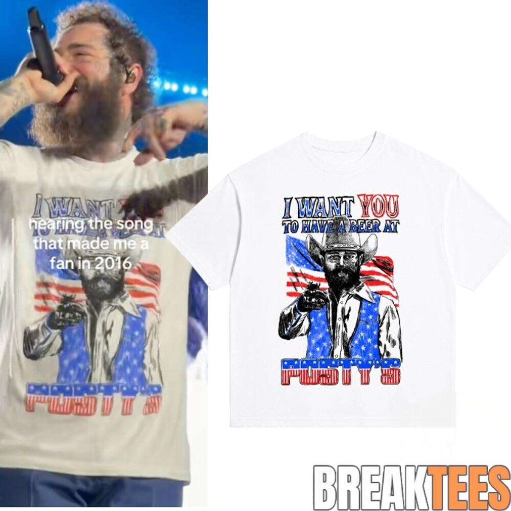 Post Malone Posty's Bar Have A Beer At Nashville - Adult & Kids T-Shirts, Sweatshirts & Hoodies apparel design preview 1