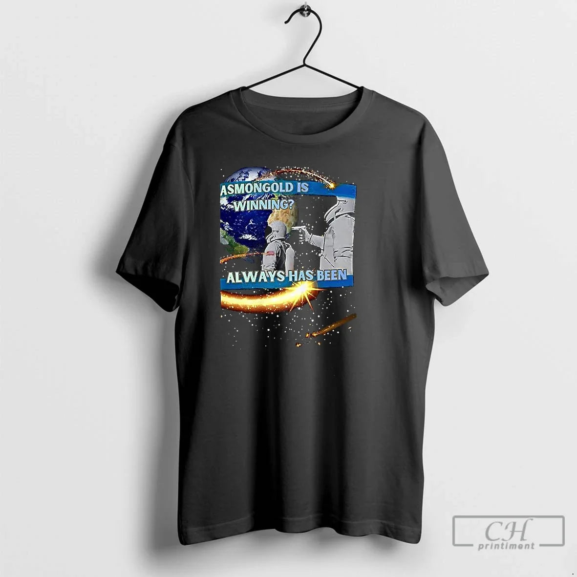 Premium Astronaut Meme Always Has Been - Adult & Kids T-Shirts, Sweatshirts & Hoodies apparel design preview 1