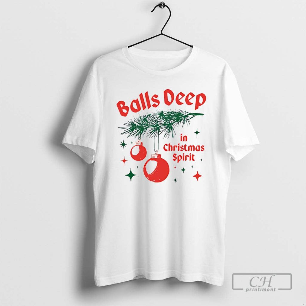 Premium Balls Deep In Christmas Spirit Sweater - Adult & Kids T-Shirts, Sweatshirts & Hoodies apparel design preview 1