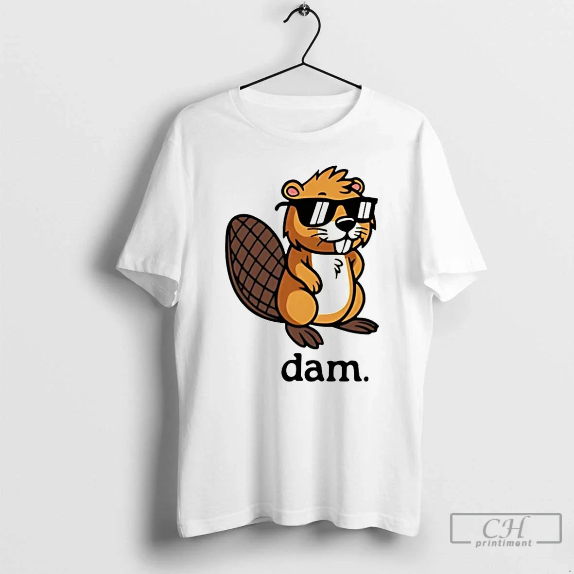 Premium Beaver Wears Glasses Dam Christmas - Adult & Kids T-Shirts, Sweatshirts & Hoodies apparel design preview 1
