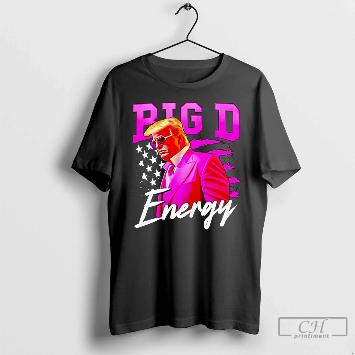 Premium Big D Energy Donald Trump Miami Vice - Adult & Kids T-Shirts, Sweatshirts & Hoodies apparel design preview 1