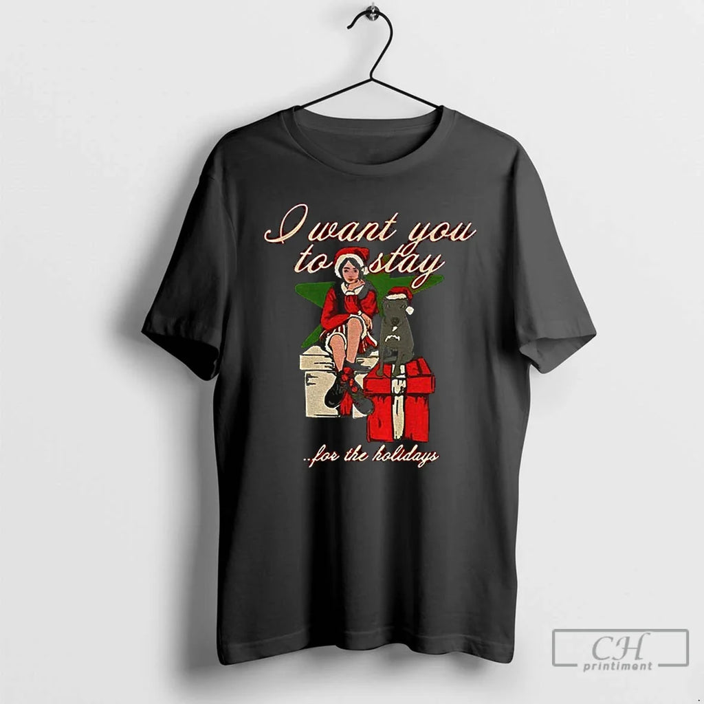 Premium Billie Eilish I Want You Stay For The - Adult & Kids T-Shirts, Sweatshirts & Hoodies apparel design preview 1