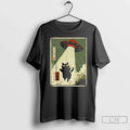 Premium Black Cat Ufo Abduction Japanese Alien - Adult & Kids T-Shirts, Sweatshirts & Hoodies apparel design preview 1