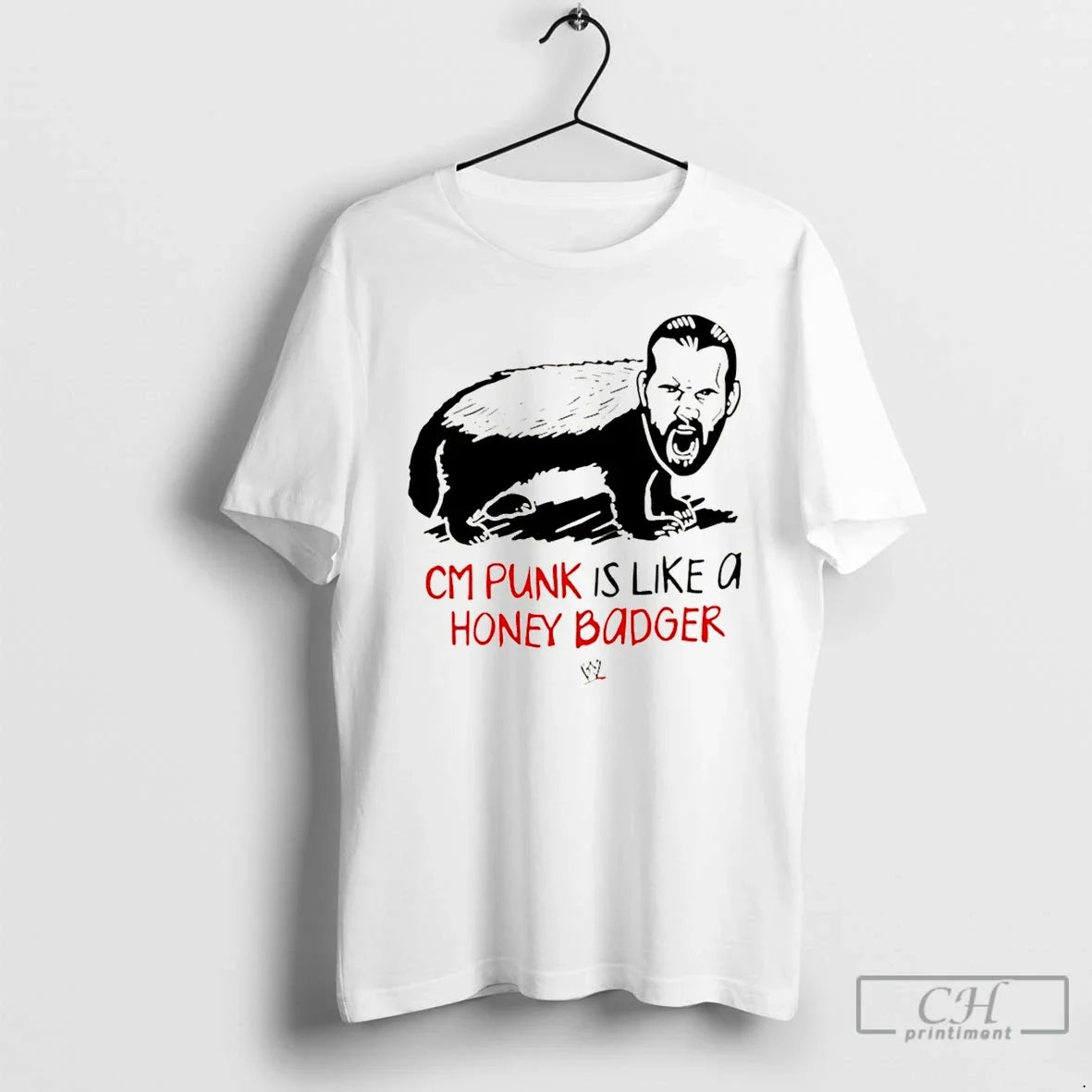 Premium Cm Punk Is Like A Honey Badger Christmas - Adult & Kids T-Shirts, Sweatshirts & Hoodies apparel design preview 1