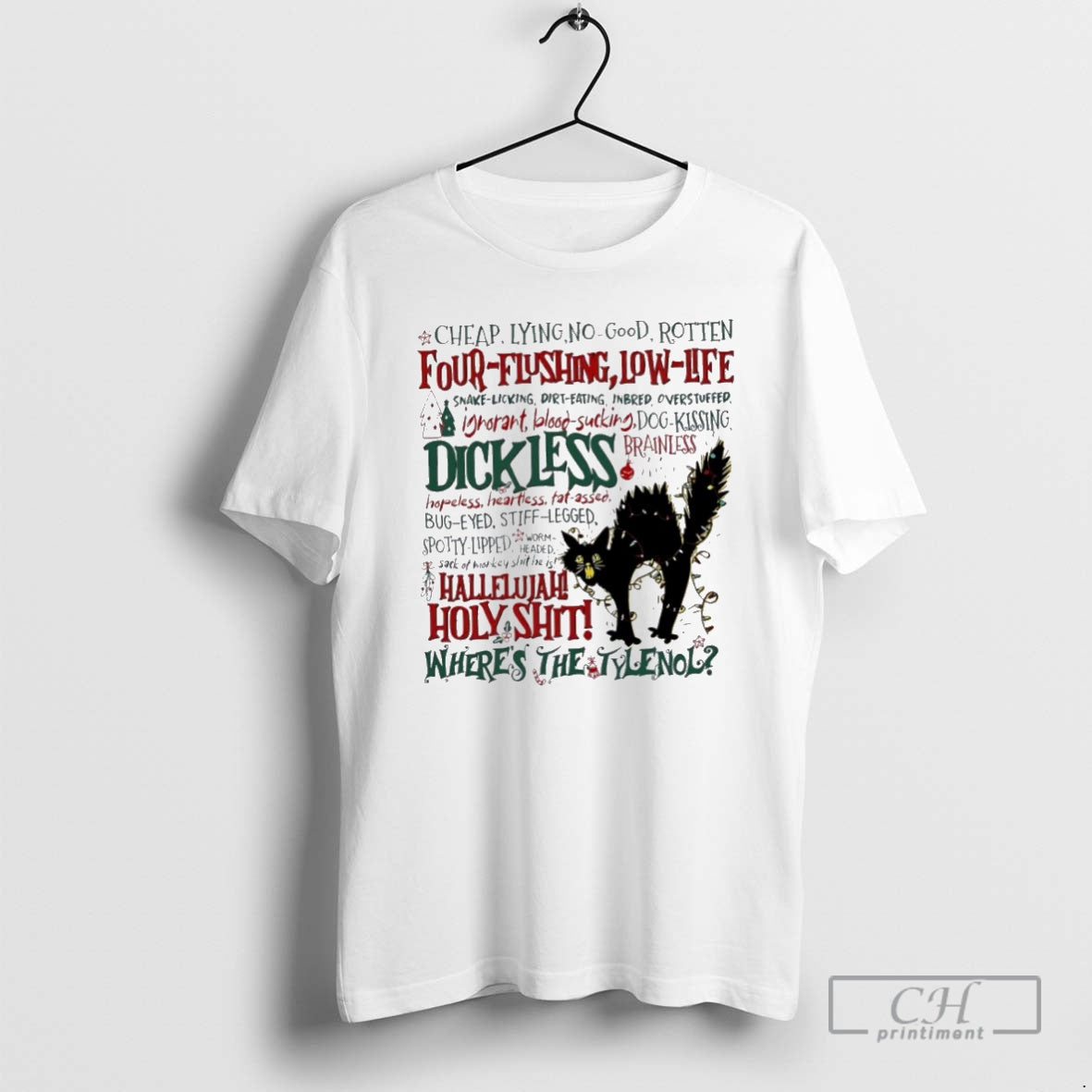 Premium Cat Hallelujah Holy Shit Wheres The Tylenol - Adult & Kids T-Shirts, Sweatshirts & Hoodies apparel design preview 1