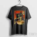 Premium Cat Eating Ramen Japanese Style - Adult & Kids T-Shirts, Sweatshirts & Hoodies apparel design preview 1