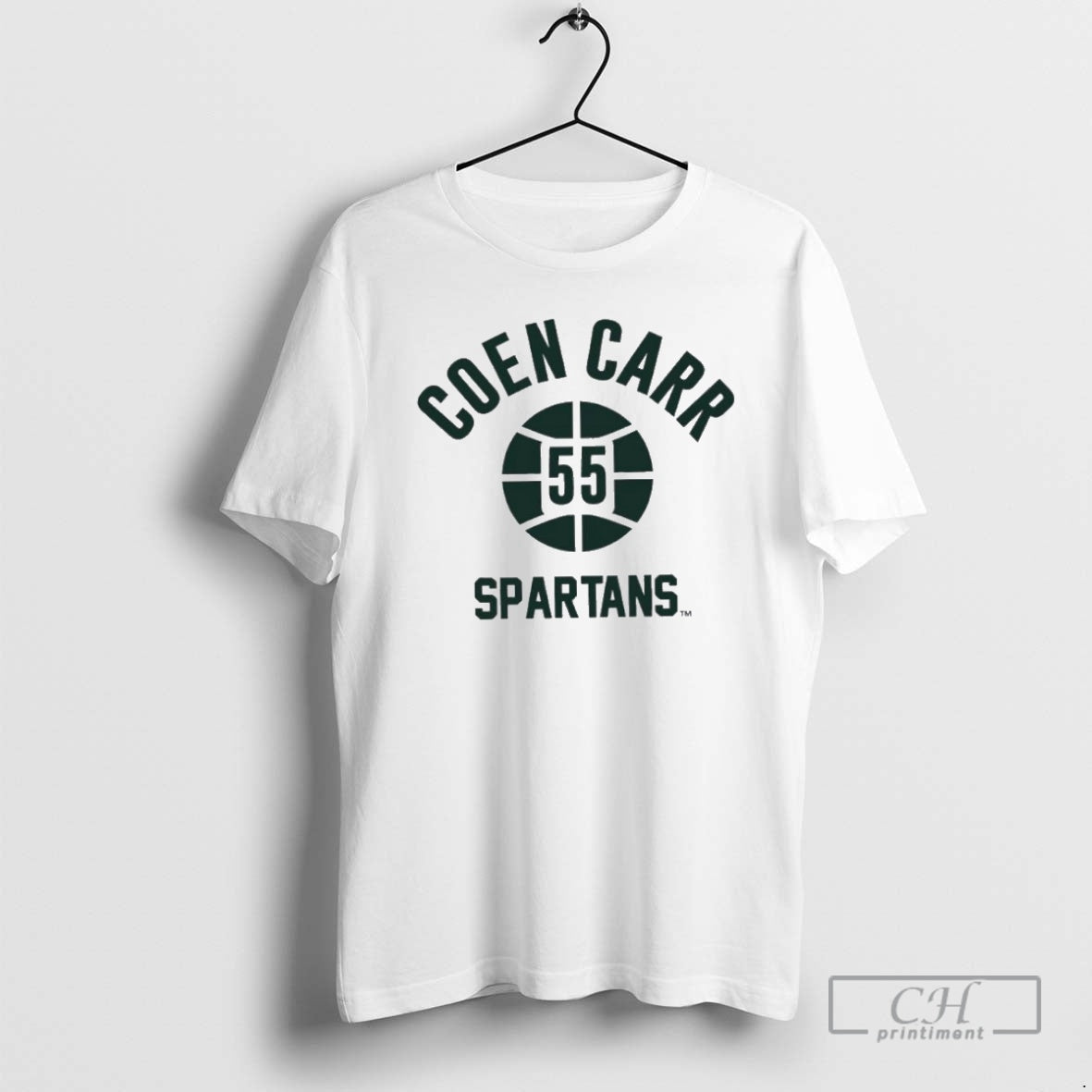 Premium Coen Carr Name Number Ball Michigan State - Adult & Kids T-Shirts, Sweatshirts & Hoodies apparel design preview 1