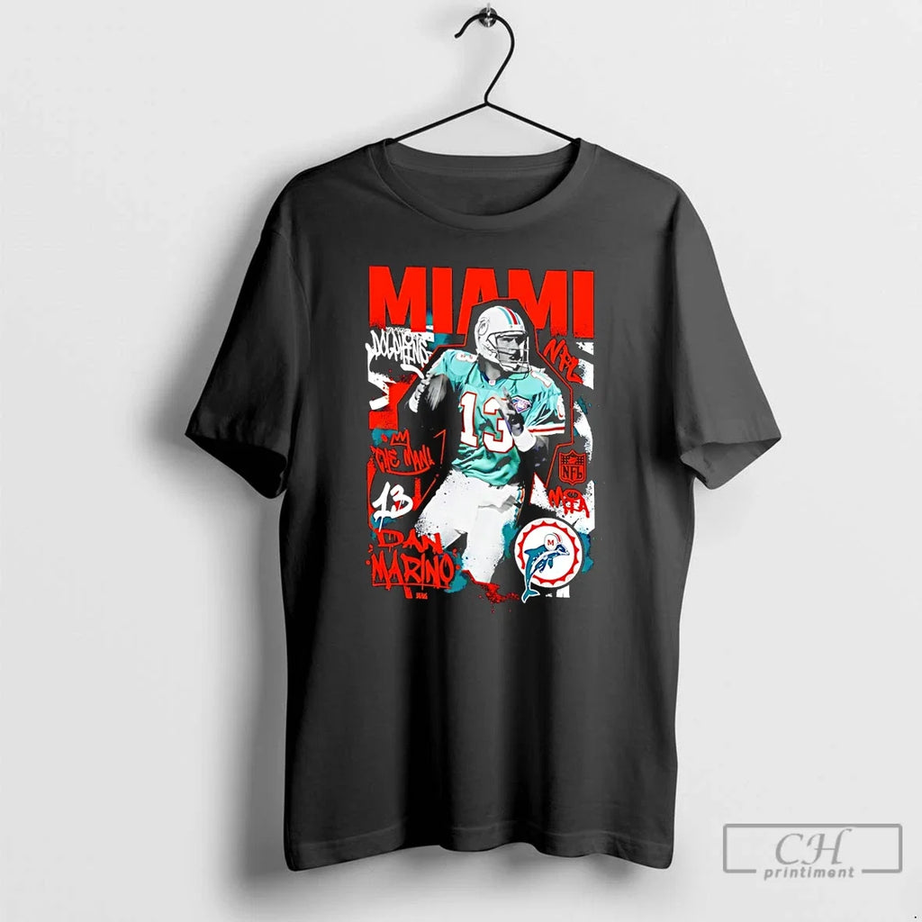 Premium Dan Marino Miami Dolphins Star Player - Adult & Kids T-Shirts, Sweatshirts & Hoodies apparel design preview 1