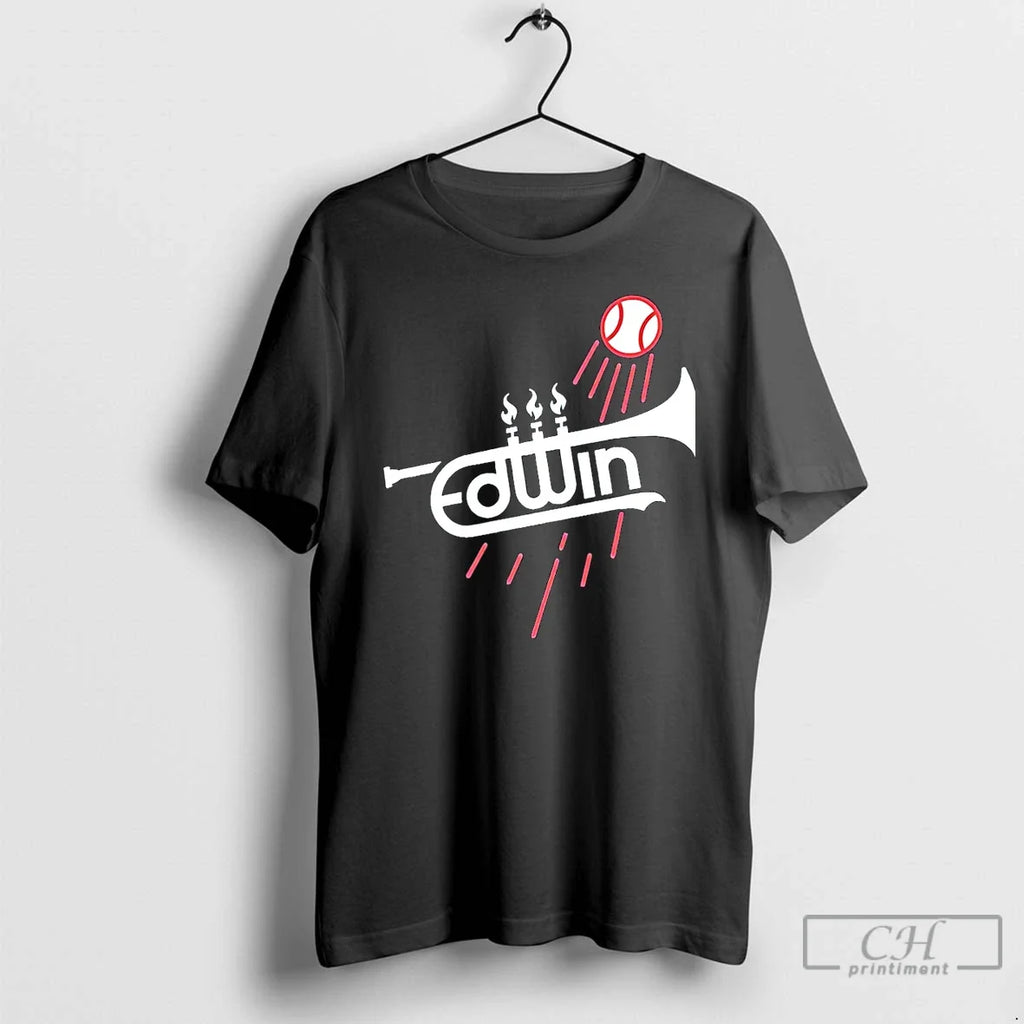 Premium Edwin Diaz Narco Trumpet Dodgers Christmas - Adult & Kids T-Shirts, Sweatshirts & Hoodies apparel design preview 1