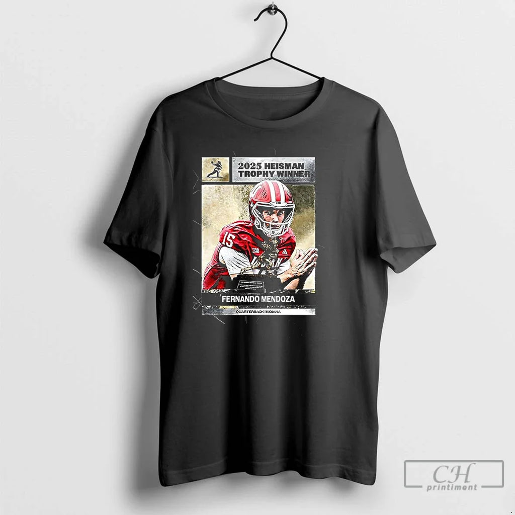 Premium Fernando Mendoza 2025 Heisman Trophy Indiana - Adult & Kids T-Shirts, Sweatshirts & Hoodies apparel design preview 1