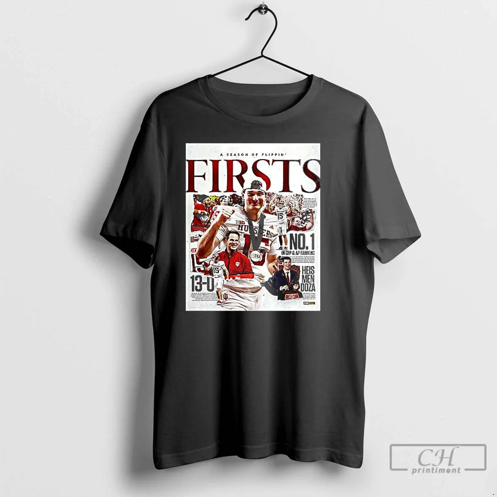 Premium Fernando Mendoza A Season Of Flippin Firsts - Adult & Kids T-Shirts, Sweatshirts & Hoodies apparel design preview 1