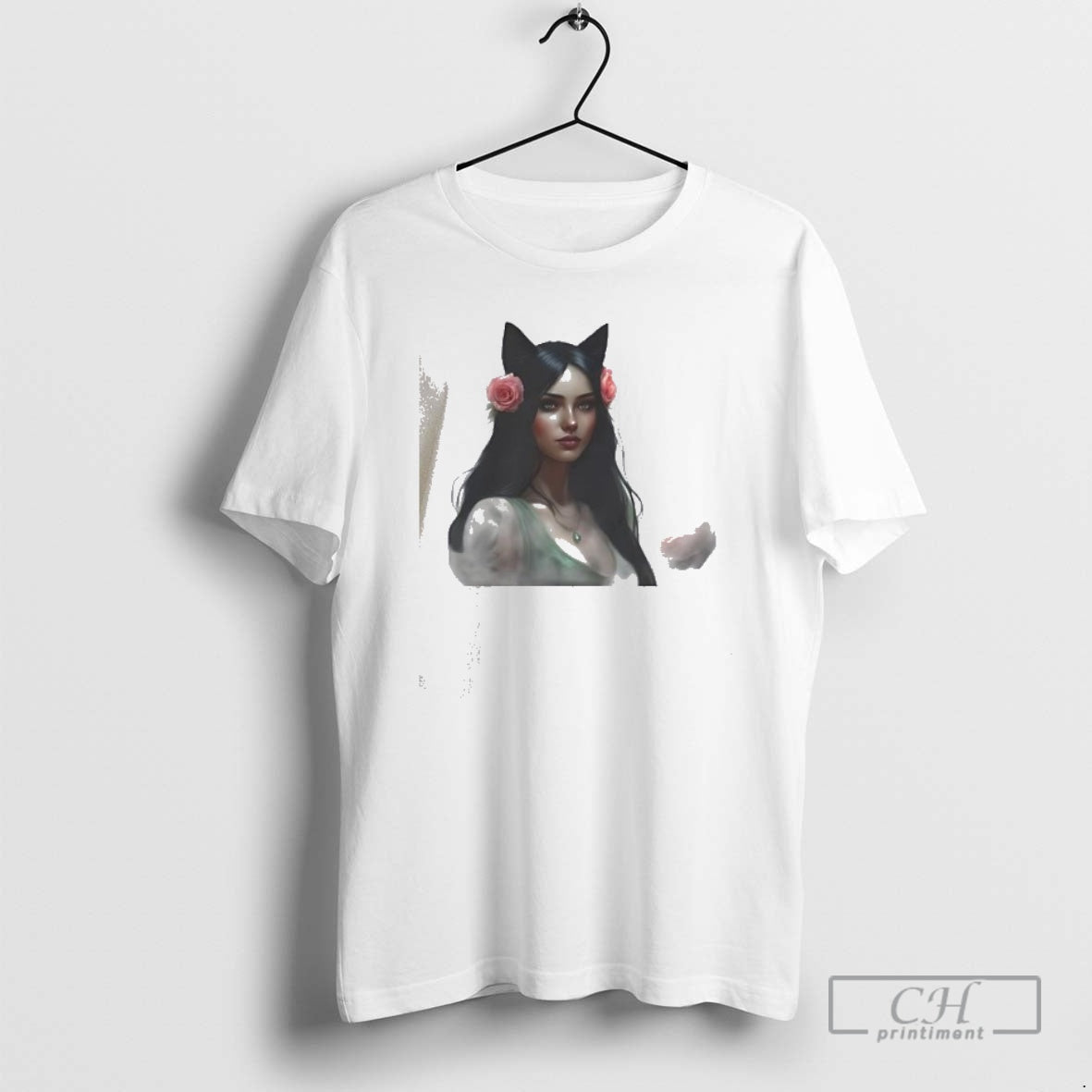 Premium Flower Cat Girl Sweater - Adult & Kids T-Shirts, Sweatshirts & Hoodies apparel design preview 1