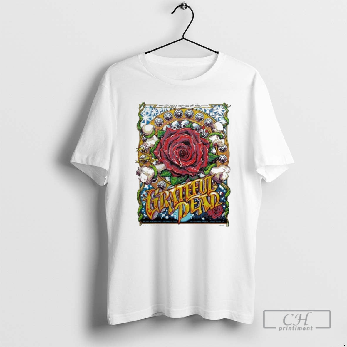 Premium Grateful Dead 60 Years Of The Grass Valley - Adult & Kids T-Shirts, Sweatshirts & Hoodies apparel design preview 1