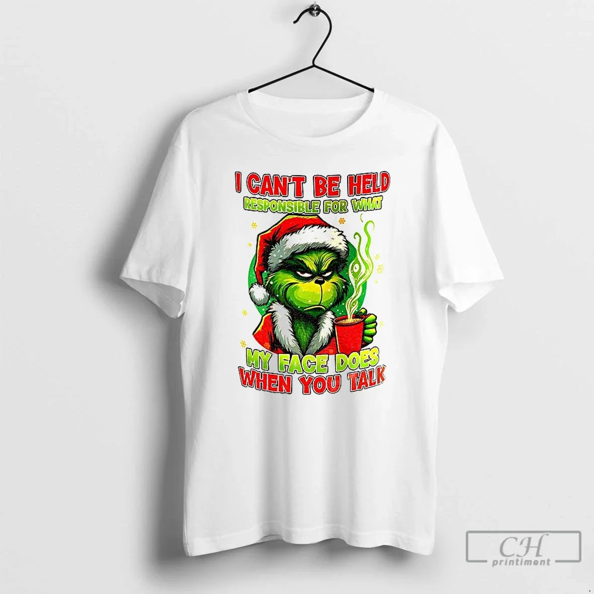 Premium Grinch Christmas I Cant Be Held Responsible - Adult & Kids T-Shirts, Sweatshirts & Hoodies apparel design preview 1