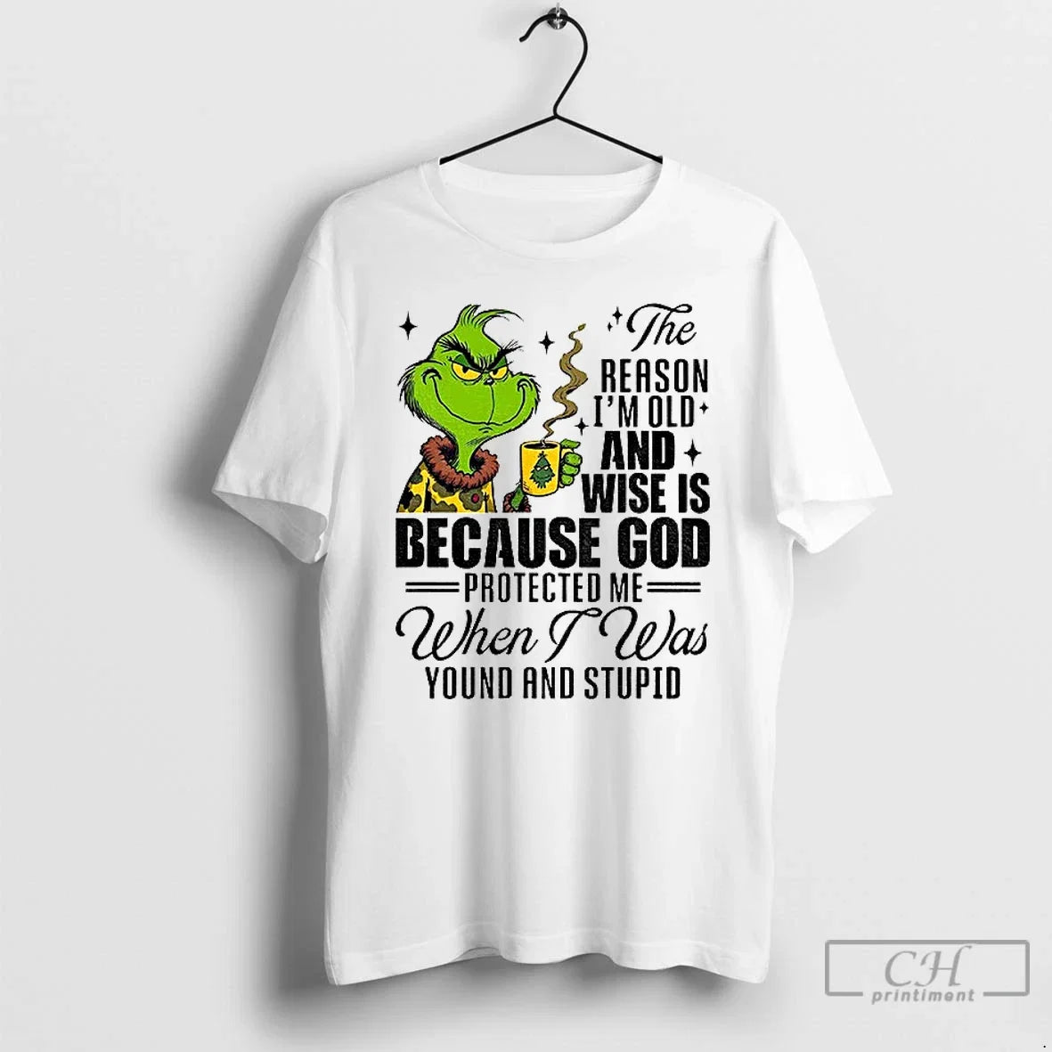 Premium Grinch Santa The Reason Im Old And Wise Is - Adult & Kids T-Shirts, Sweatshirts & Hoodies apparel design preview 1