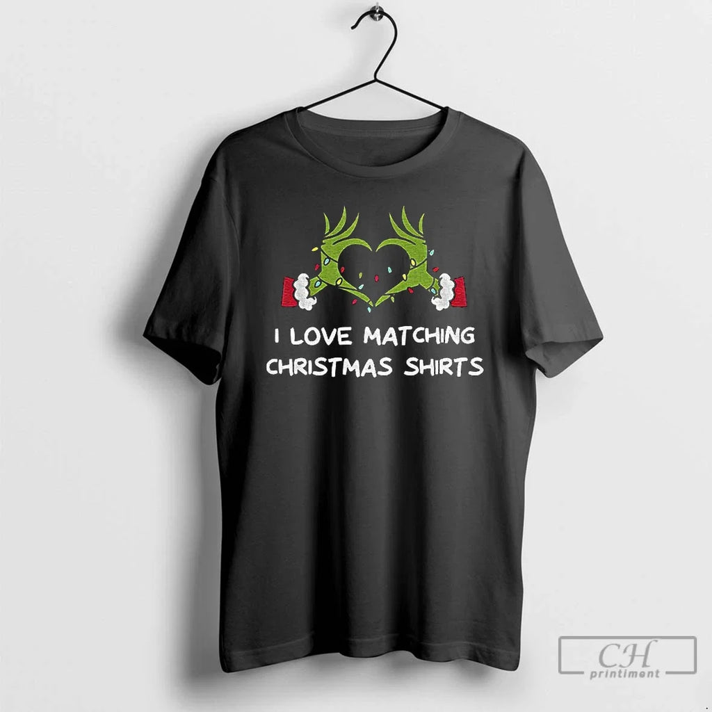 Premium Grinch Hands I Love Matching Christmas Merry - Adult & Kids T-Shirts, Sweatshirts & Hoodies apparel design preview 1