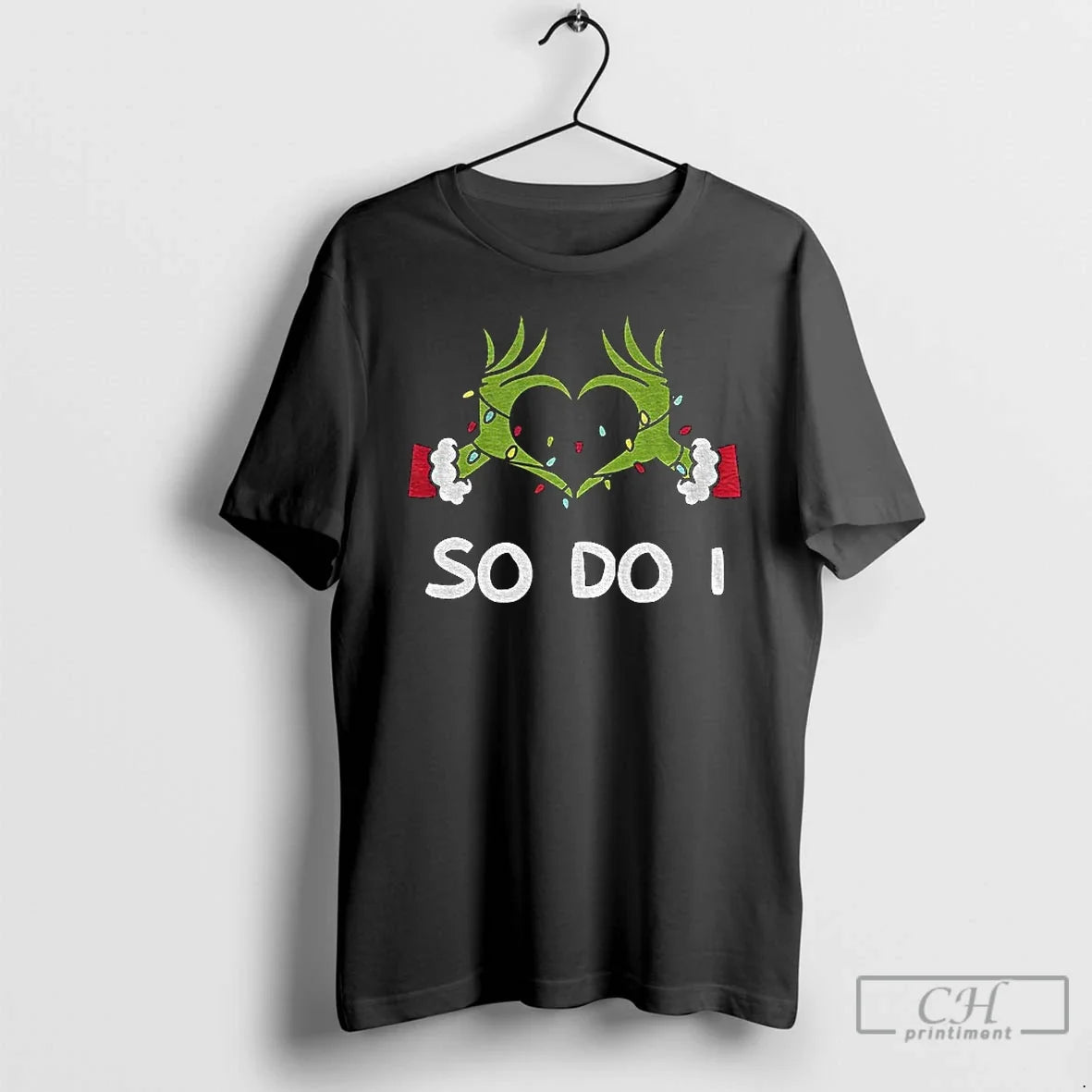 Premium Grinch Love Hands Sign So Do I Merry - Adult & Kids T-Shirts, Sweatshirts & Hoodies apparel design preview 1
