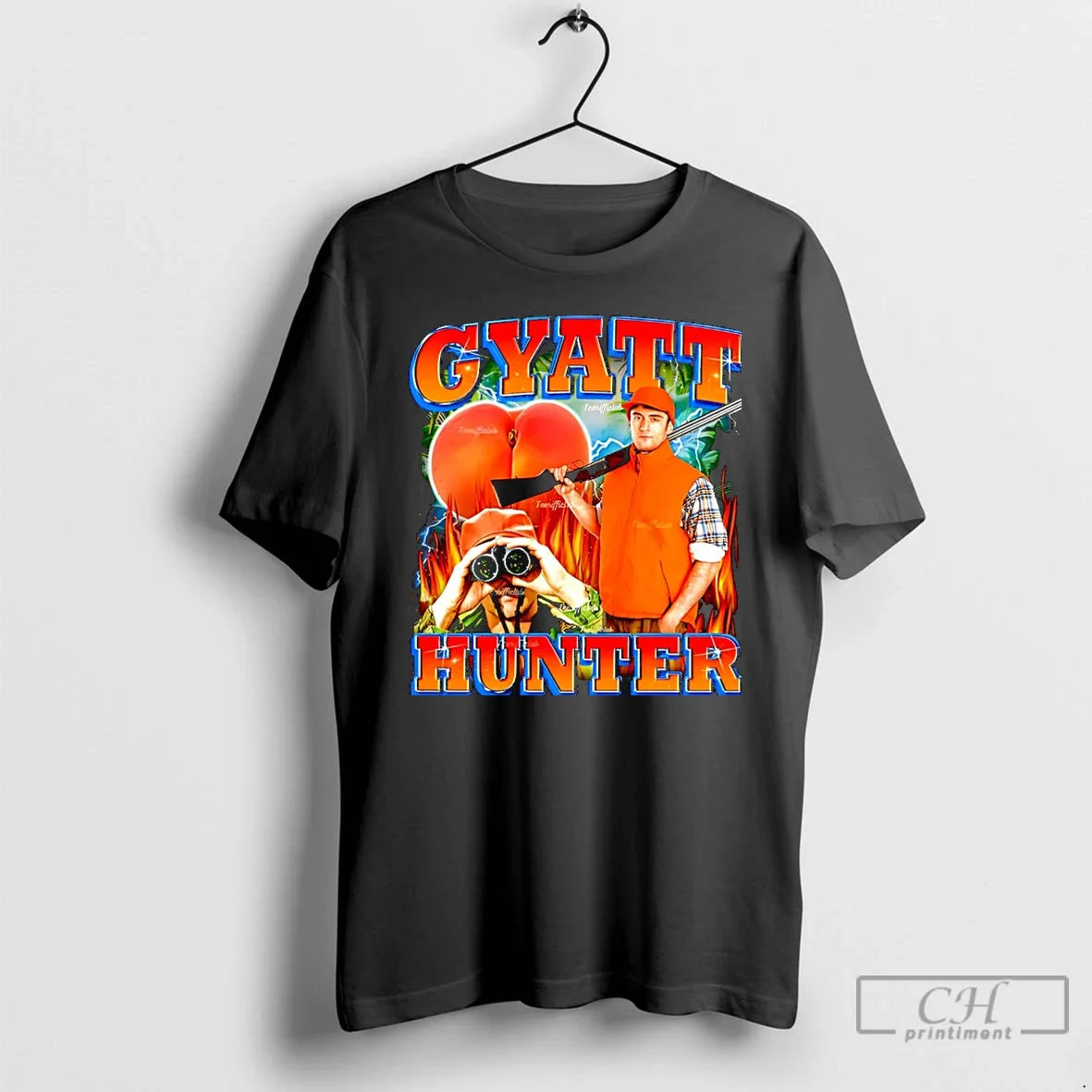 Premium Gyatt Hunter Peach Graphic Christmas - Adult & Kids T-Shirts, Sweatshirts & Hoodies apparel design preview 1
