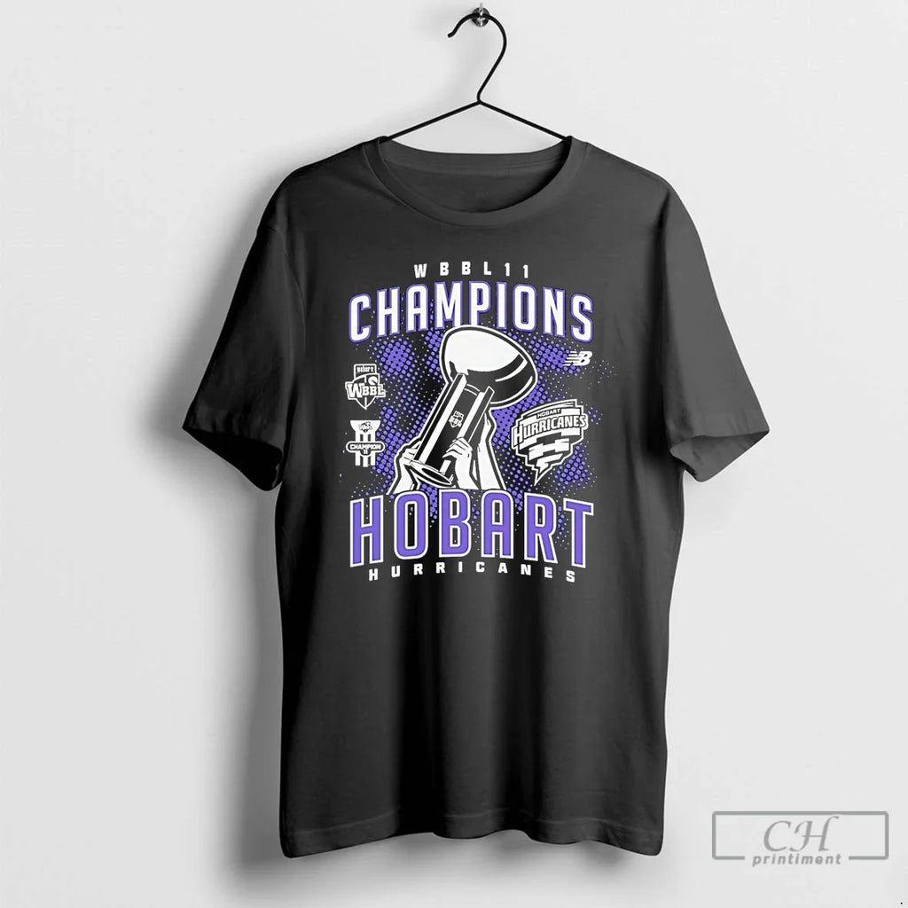 Premium Hobart Hurricanes 2026 Wbbl Champions - Adult & Kids T-Shirts, Sweatshirts & Hoodies apparel design preview 1