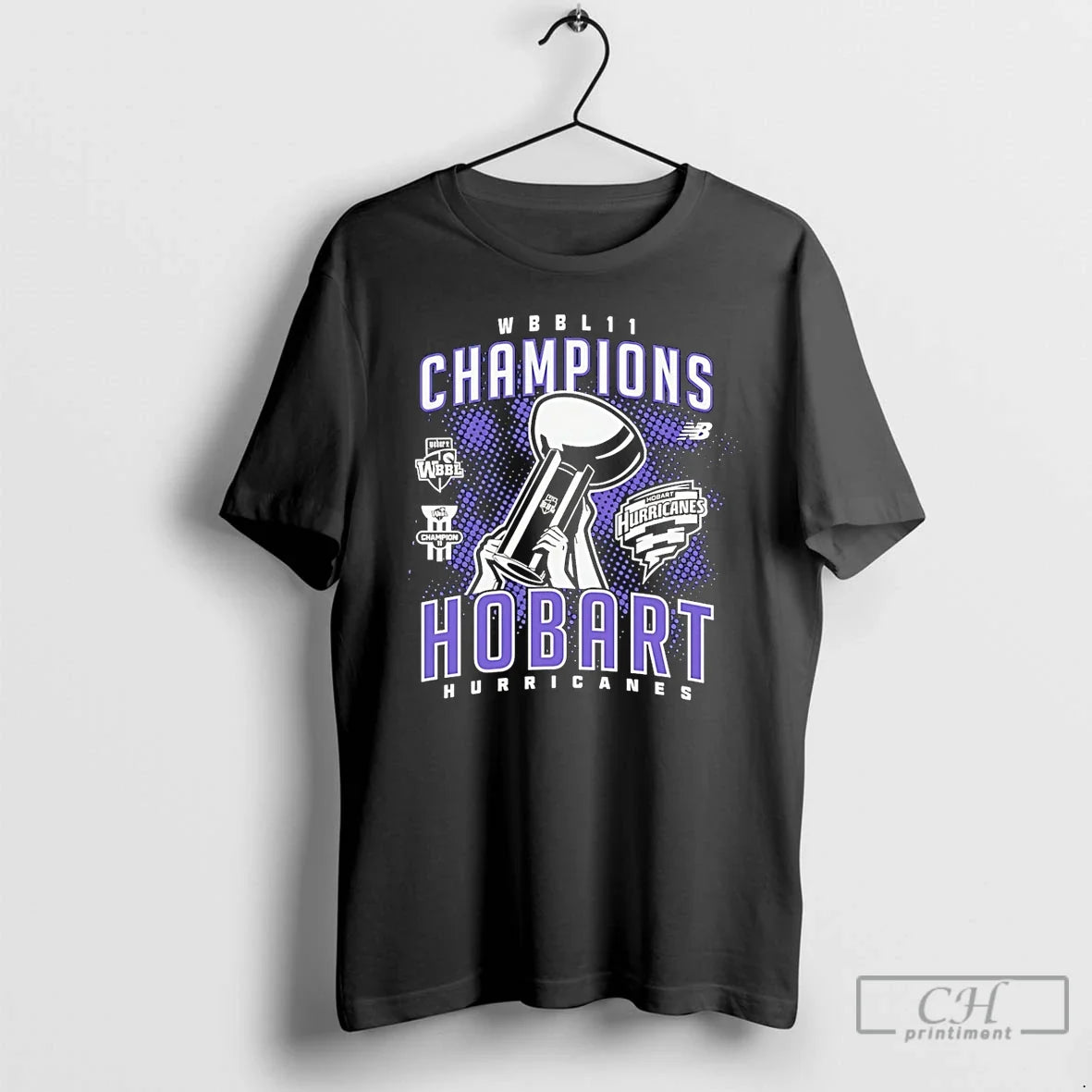 Premium Hobart Hurricanes 2026 Wbbl Champions - Adult & Kids T-Shirts, Sweatshirts & Hoodies apparel design preview 1