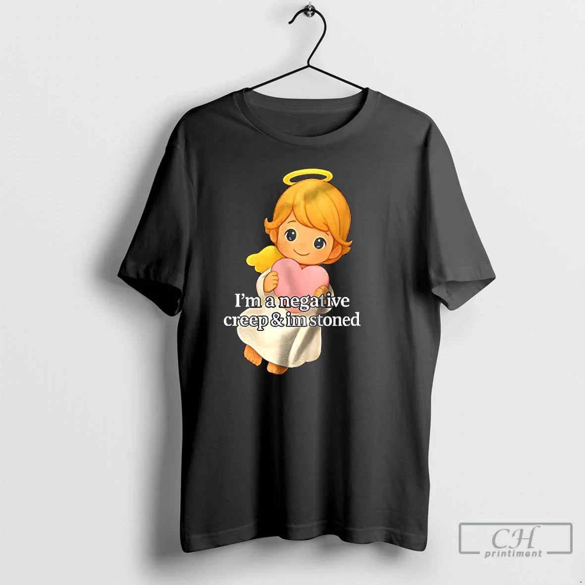 Premium Im A Negative Creep And Stoned Little Angel - Adult & Kids T-Shirts, Sweatshirts & Hoodies apparel design preview 1