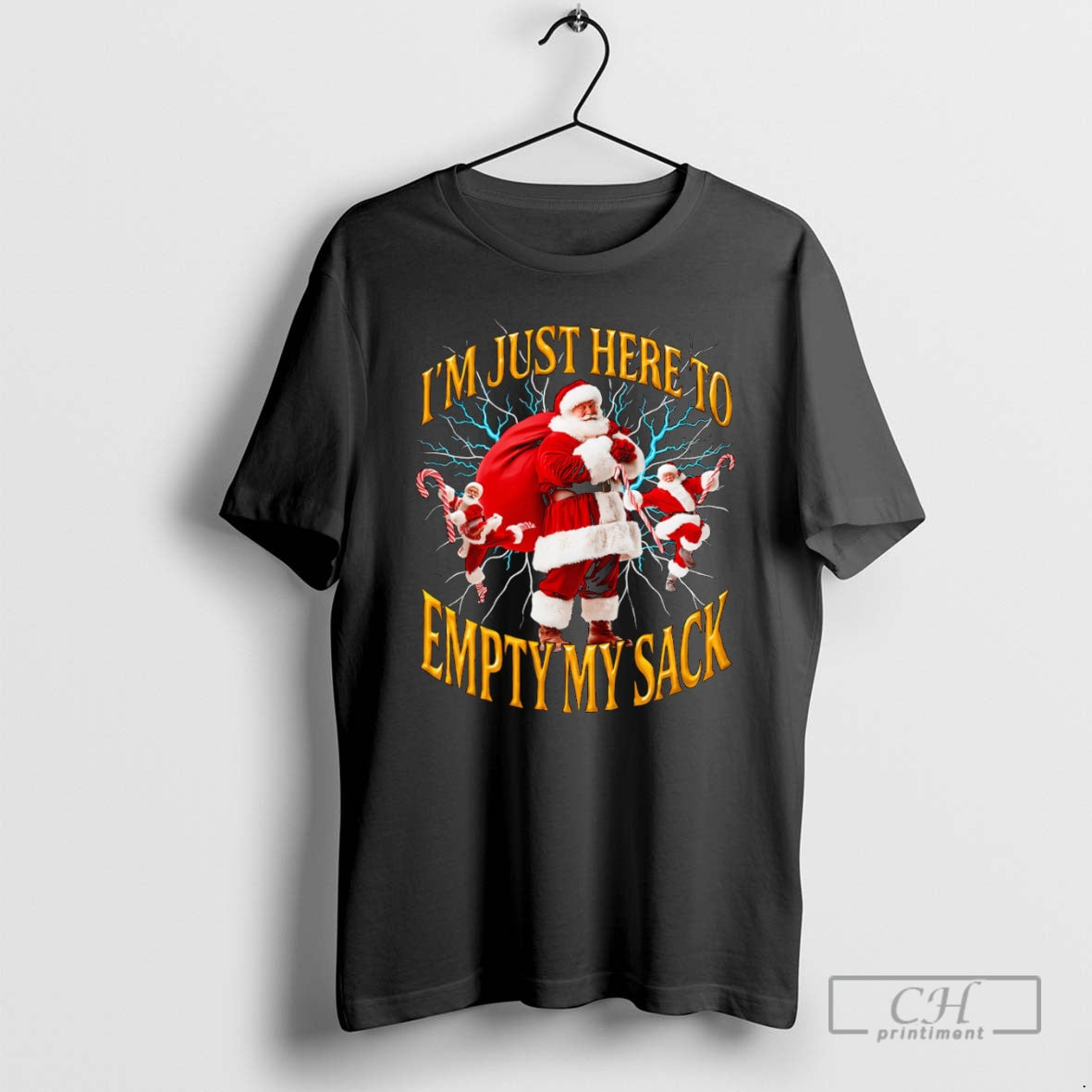 Premium Im Just Here To Empty My Sack Santa Sweater - Adult & Kids T-Shirts, Sweatshirts & Hoodies apparel design preview 1