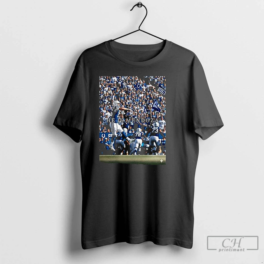 Premium Indianapolis Colts He Is Mendoza - Adult & Kids T-Shirts, Sweatshirts & Hoodies apparel design preview 1
