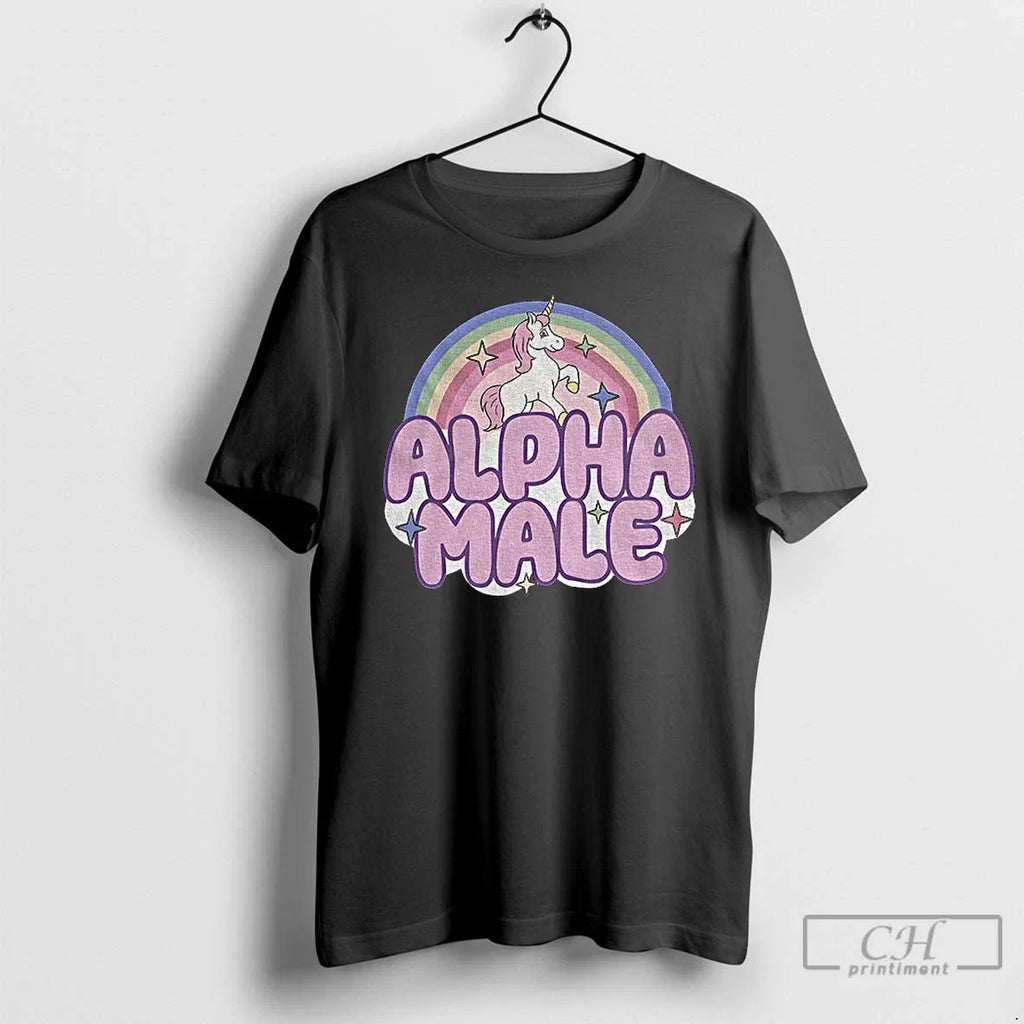 Premium Ironic Alpha Male Unicorn Rainbow - Adult & Kids T-Shirts, Sweatshirts & Hoodies apparel design preview 1