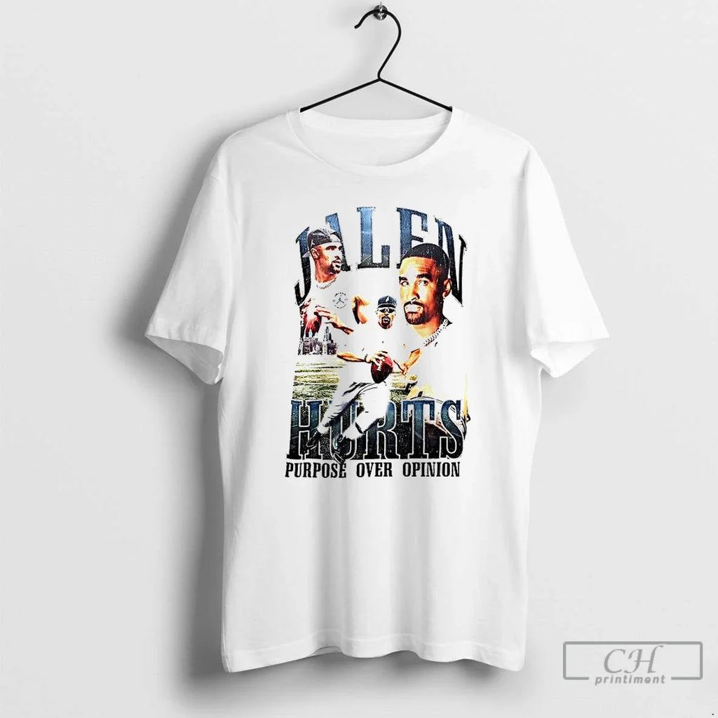 Premium Jalen Hurts Purpose Over Opinion Graphic - Adult & Kids T-Shirts, Sweatshirts & Hoodies apparel design preview 1