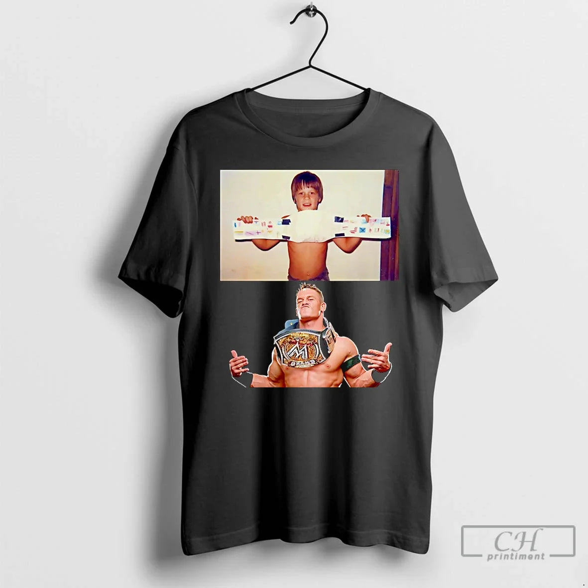 Premium John Cena As A Child And Now Christmas - Adult & Kids T-Shirts, Sweatshirts & Hoodies apparel design preview 1