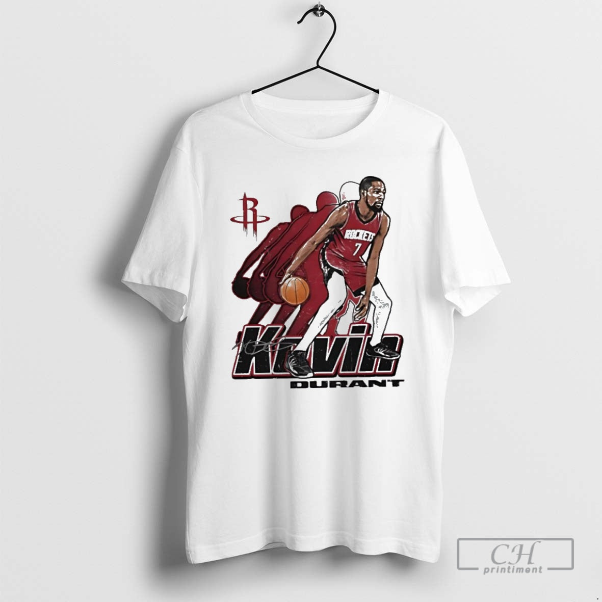 Premium Kevin Durant Houston Rockets Signature 7 - Adult & Kids T-Shirts, Sweatshirts & Hoodies apparel design preview 1