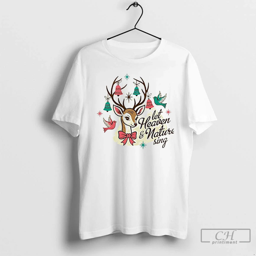 Premium Let Heaven And Nature Sing Christmas Retro - Adult & Kids T-Shirts, Sweatshirts & Hoodies apparel design preview 1