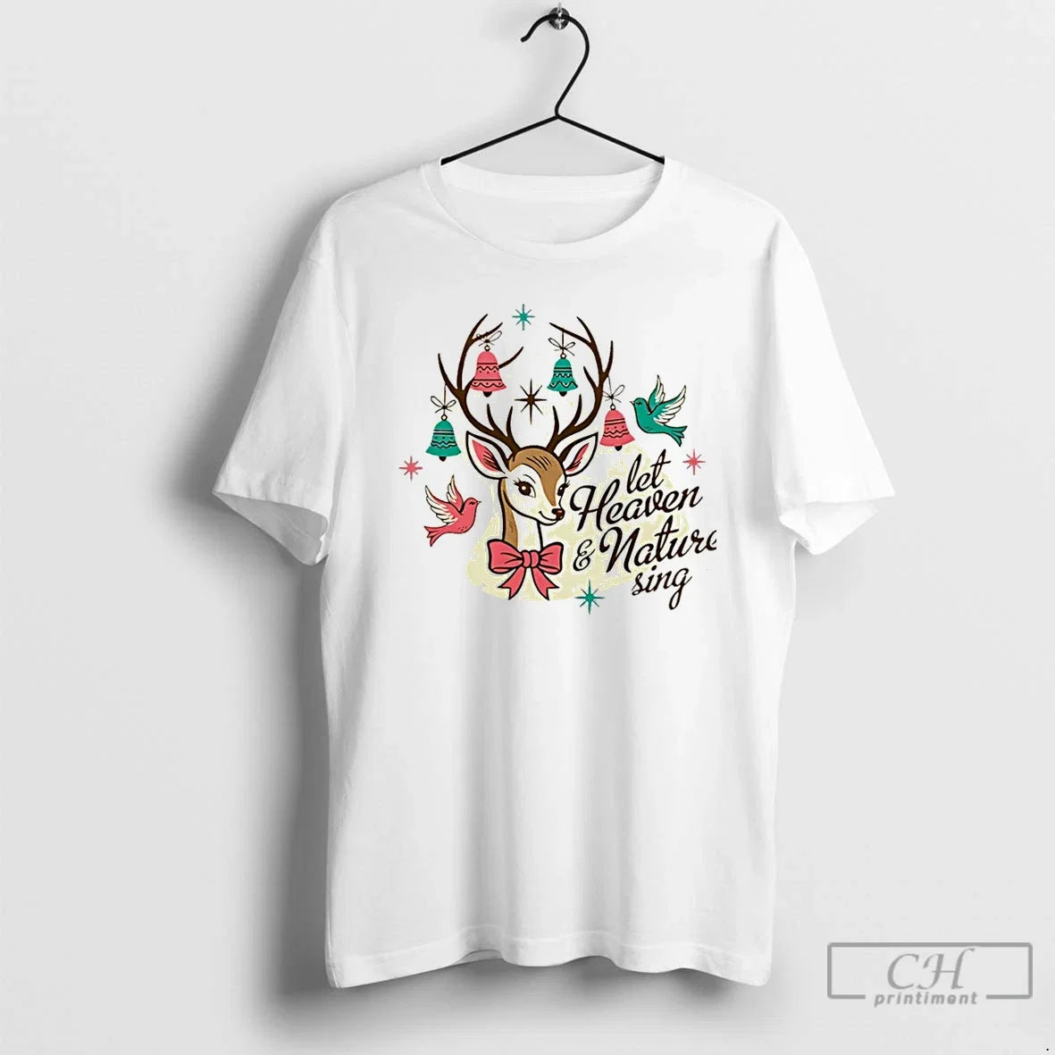 Premium Let Heaven And Nature Sing Christmas Retro - Adult & Kids T-Shirts, Sweatshirts & Hoodies apparel design preview 1