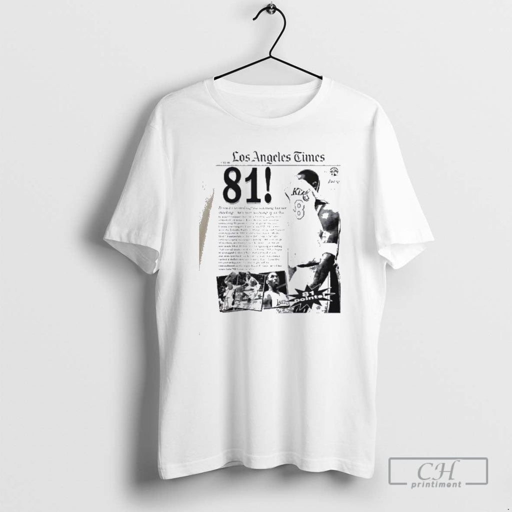 Premium Los Angeles Times Kobe 81 Points Vintage - Adult & Kids T-Shirts, Sweatshirts & Hoodies apparel design preview 1