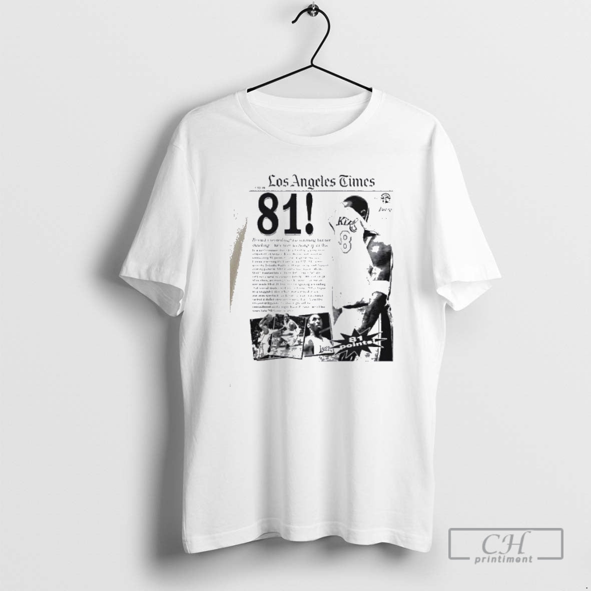 Premium Los Angeles Times Kobe 81 Points Vintage - Adult & Kids T-Shirts, Sweatshirts & Hoodies apparel design preview 1
