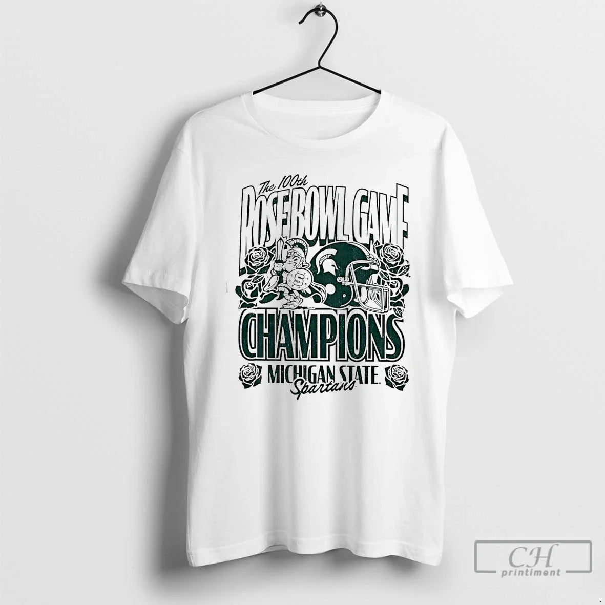 Premium Michigan State Spartans 2014 Rose Bowl 100th - Adult & Kids T-Shirts, Sweatshirts & Hoodies apparel design preview 1