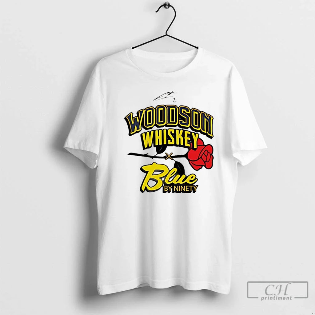 Premium Michigan Wolverines Woodson Whiskey Rose - Adult & Kids T-Shirts, Sweatshirts & Hoodies apparel design preview 1