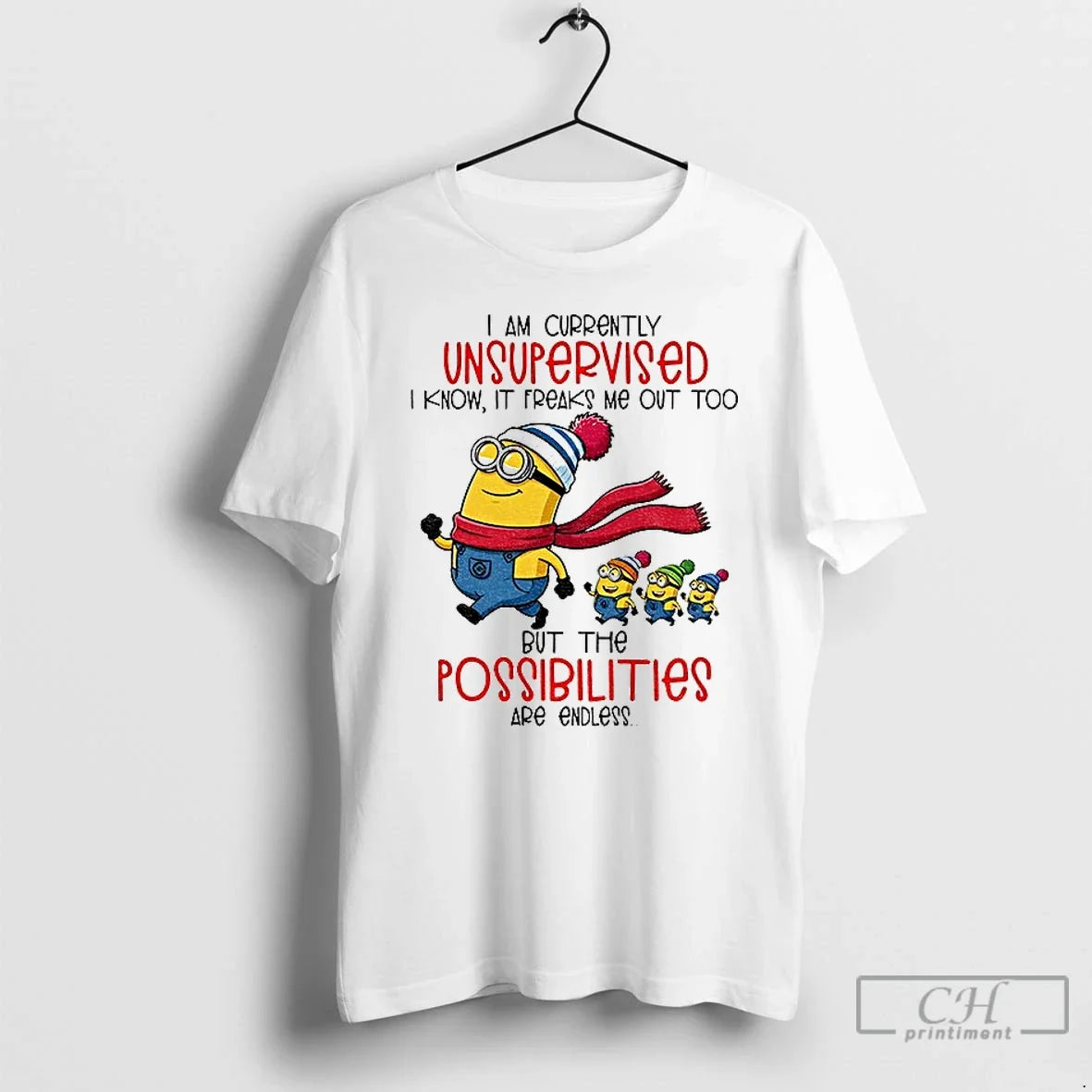 Premium Minion I Am Currently Unsupervised Know It - Adult & Kids T-Shirts, Sweatshirts & Hoodies apparel design preview 1