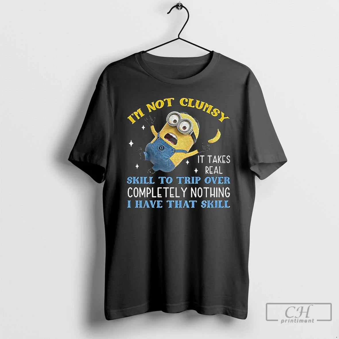 Premium Minion Im Not Clumsy It Takes Real Skill To - Adult & Kids T-Shirts, Sweatshirts & Hoodies apparel design preview 1