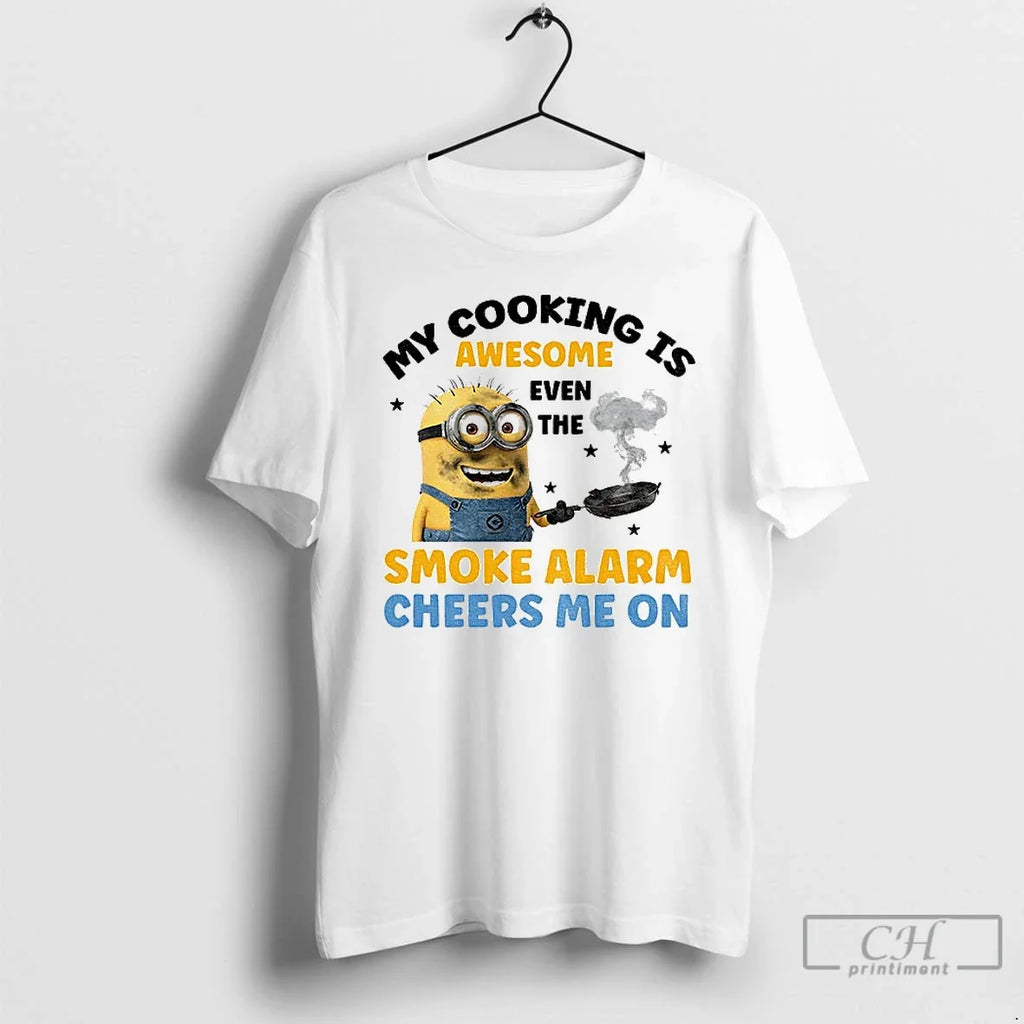 Premium Minion My Cooking Is Awesome Even The Smoke - Adult & Kids T-Shirts, Sweatshirts & Hoodies apparel design preview 1