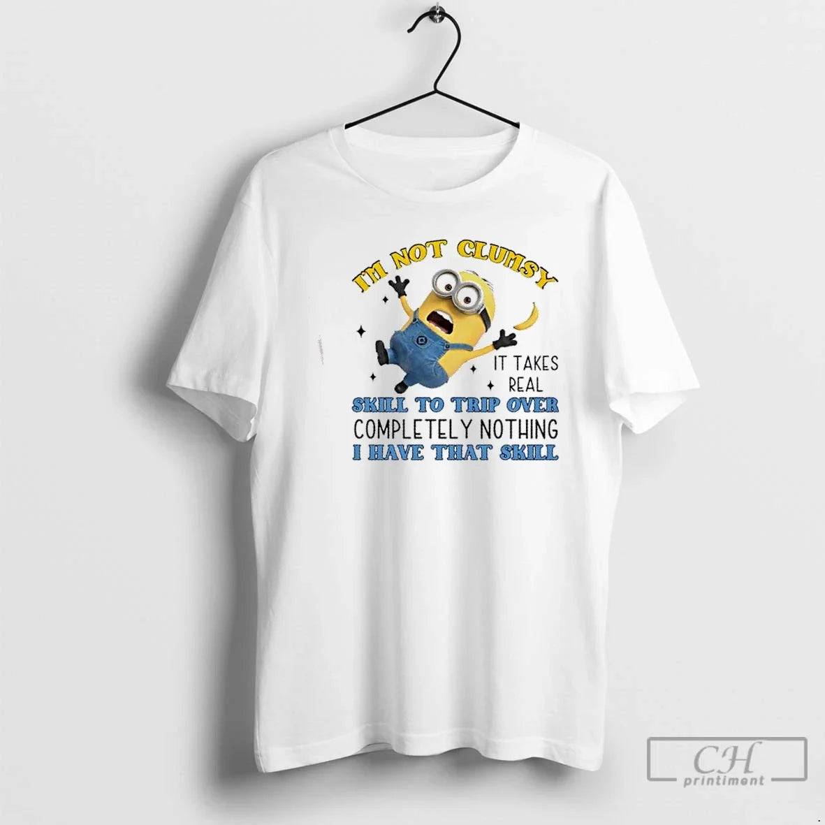 Premium Minions Im Not Clumsy It Takes Real Skill To - Adult & Kids T-Shirts, Sweatshirts & Hoodies apparel design preview 1