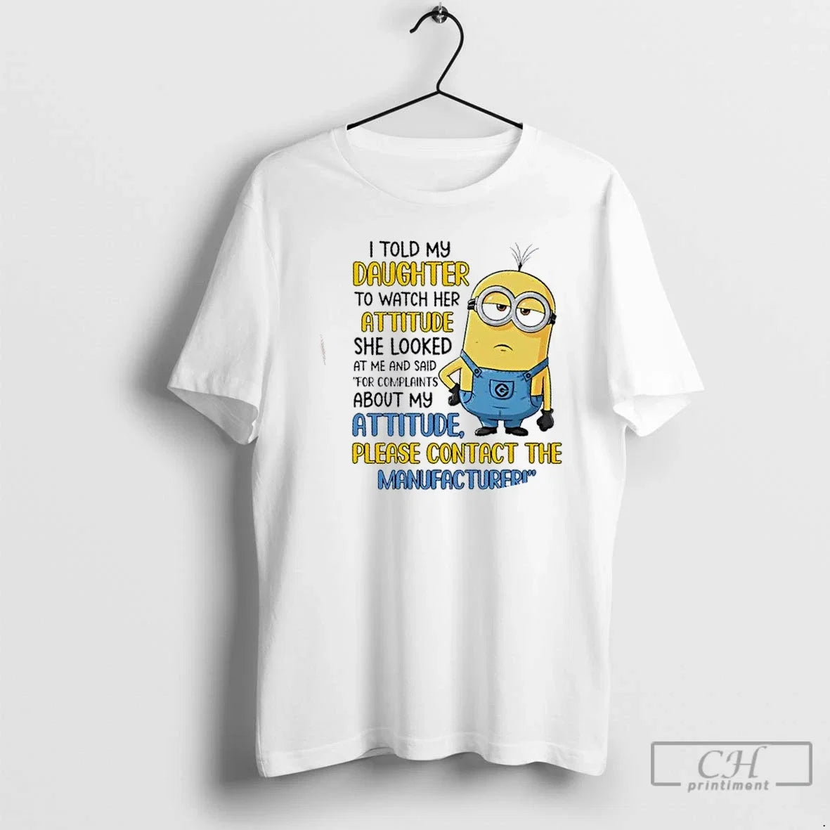 Premium Minions For Complaints About My Daughters - Adult & Kids T-Shirts, Sweatshirts & Hoodies apparel design preview 1