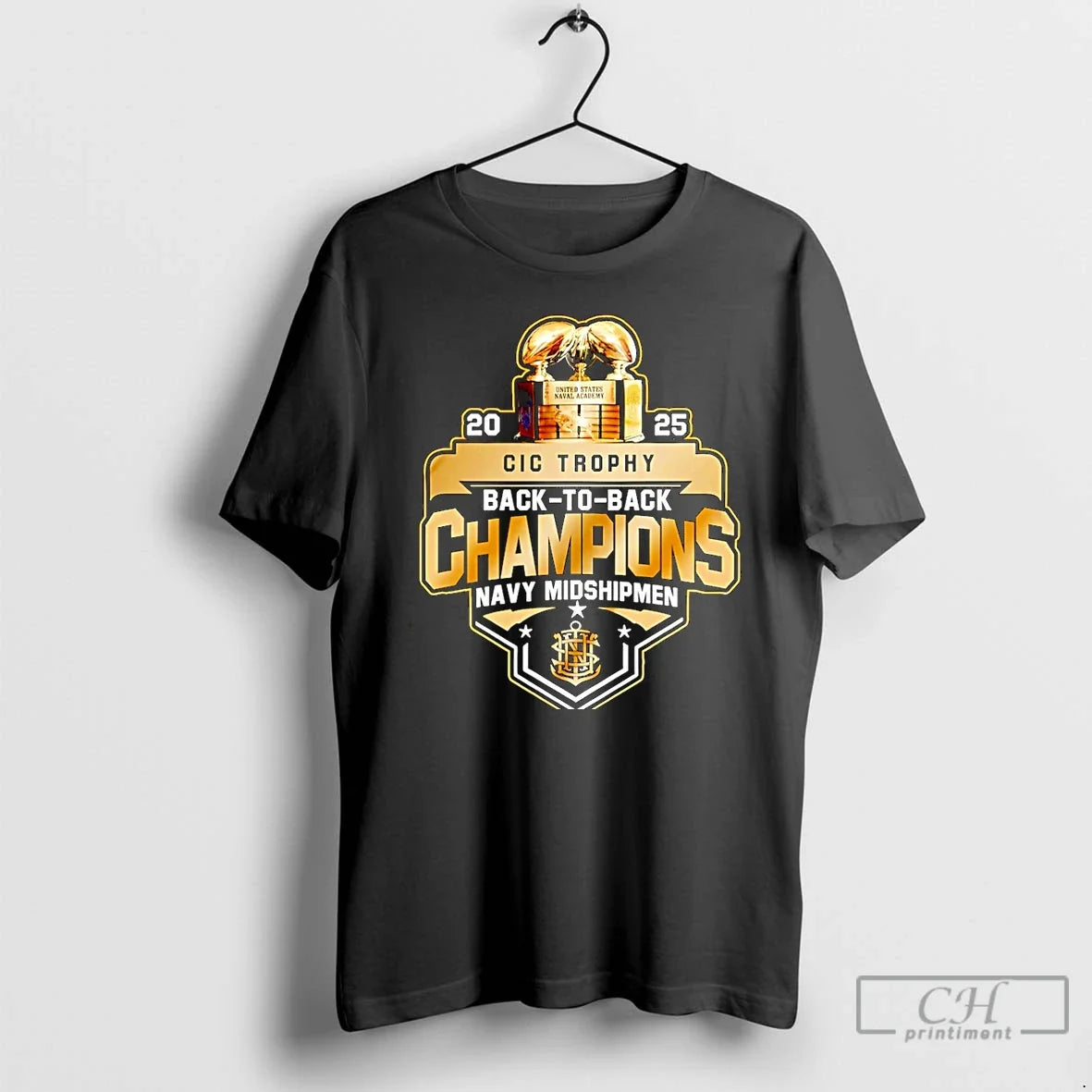 Premium Navy Midshipmen Special Back To Cic Trophy - Adult & Kids T-Shirts, Sweatshirts & Hoodies apparel design preview 1