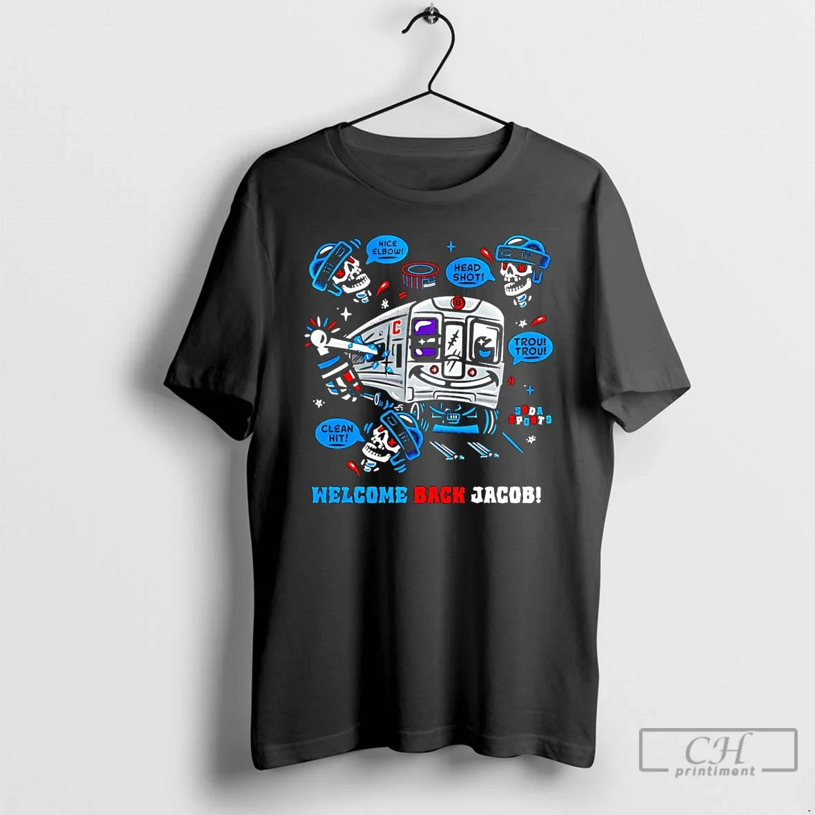 Premium New York Rangers Welcome Back Jacob Nice - Adult & Kids T-Shirts, Sweatshirts & Hoodies apparel design preview 1