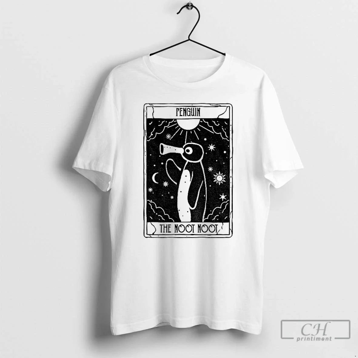 Premium Noot Funny Tarot Card Penguin - Adult & Kids T-Shirts, Sweatshirts & Hoodies apparel design preview 1
