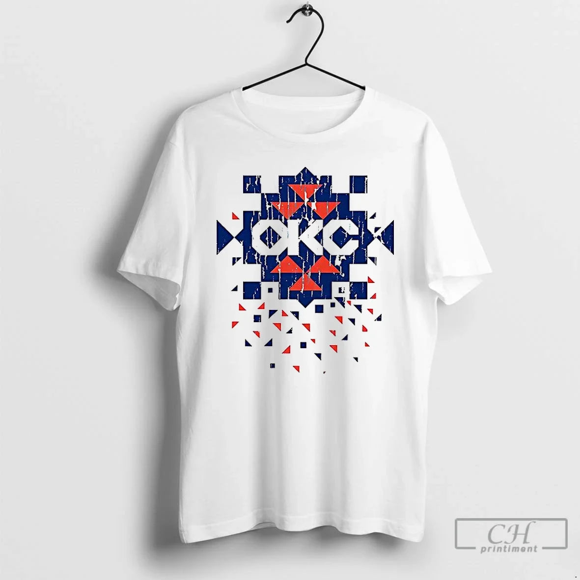 Premium Okc Thunder Diamond Pattern Native - Adult & Kids T-Shirts, Sweatshirts & Hoodies apparel design preview 1