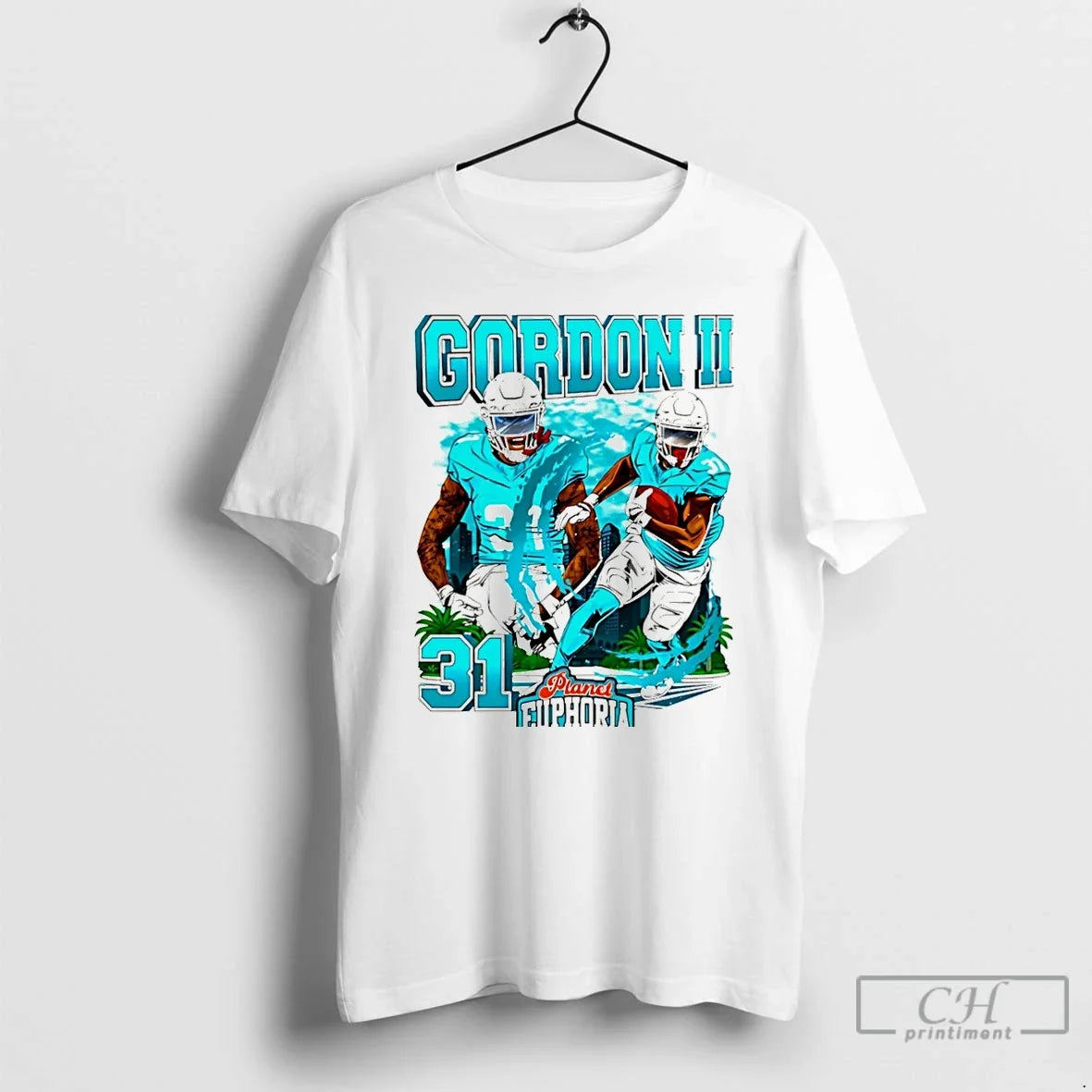 Premium Ollie Gordon Ii Miami Dolphins Player Comic - Adult & Kids T-Shirts, Sweatshirts & Hoodies apparel design preview 1