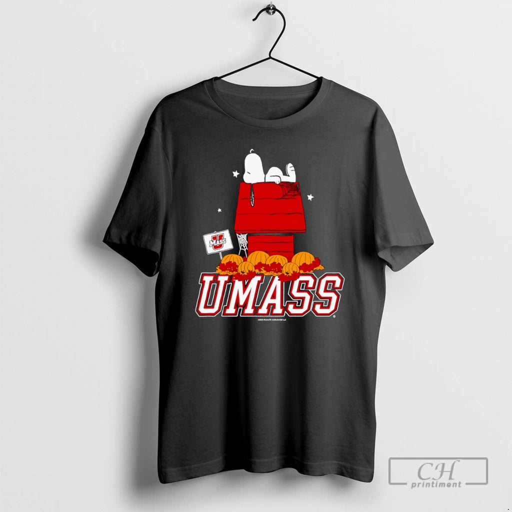 Premium Peanuts X Umass Halloween Doghouse Sweater - Adult & Kids T-Shirts, Sweatshirts & Hoodies apparel design preview 1