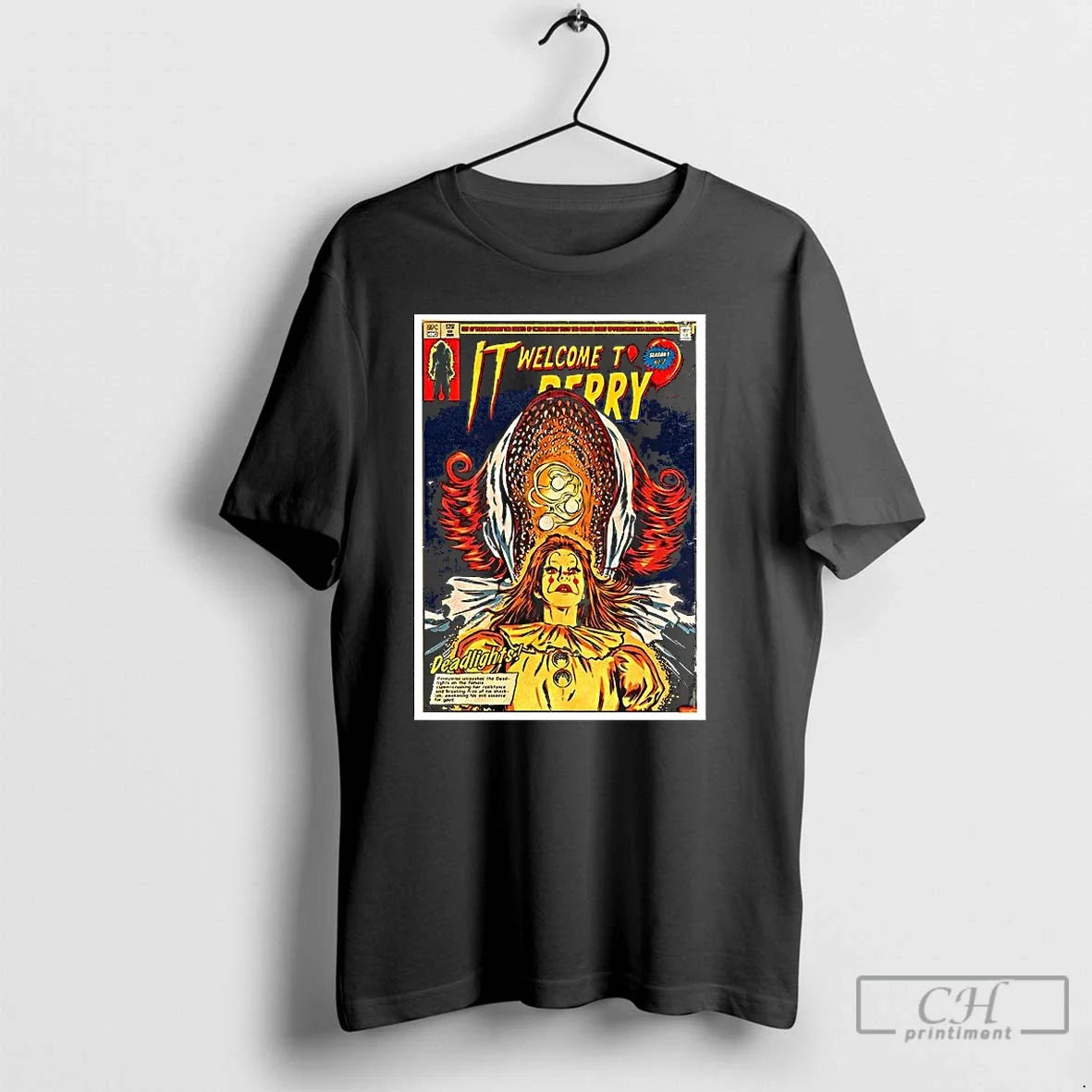 Premium Pennywise It Welcome To Derry Deadlights - Adult & Kids T-Shirts, Sweatshirts & Hoodies apparel design preview 1